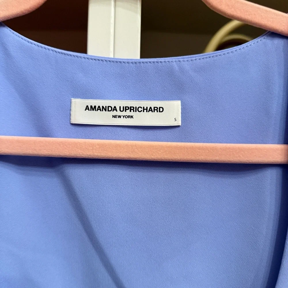 Amanda Uprichard Lavender Sleeveless Button-Front Mini Dress - Picture 3 of 4
